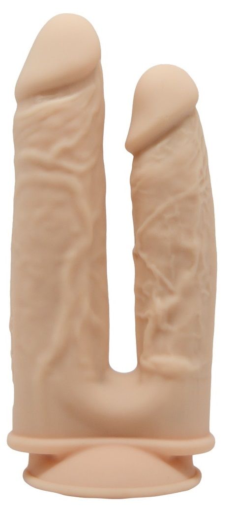 Телесный анально-вагинальный вибромассажер Model 1 с пультом ДУ 1