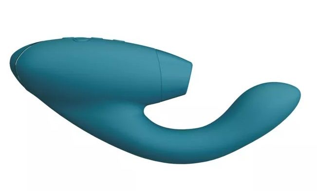 Бирюзовый вибратор Womanizer Duo 2 с бесконтактной клиторальной стимуляцией 2
