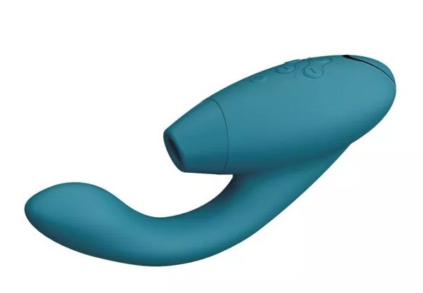 Бирюзовый вибратор Womanizer Duo 2 с бесконтактной клиторальной стимуляцией 3