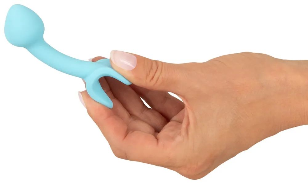 Голубая анальная втулка Mini Butt Plug - 7,1 см. 7