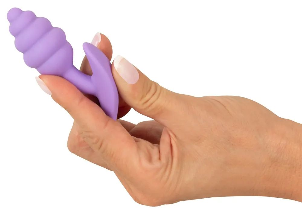 Фиолетовая анальная втулка Mini Butt Plug - 7,5 см. 7