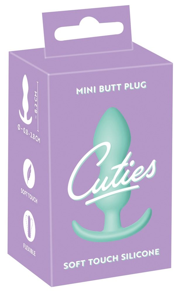 Аквамариновая анальная втулка Mini Butt Plug - 8,2 см. 2