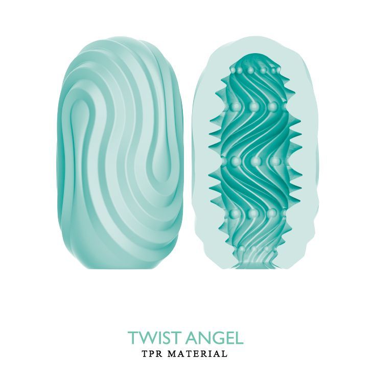 Бирюзовый мастурбатор-яйцо Twist Angel 3
