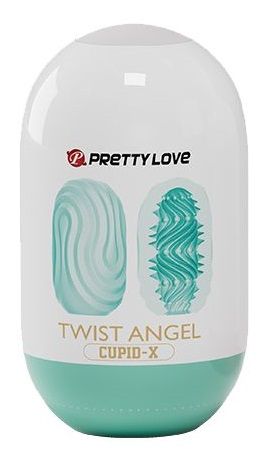 Бирюзовый мастурбатор-яйцо Twist Angel 1