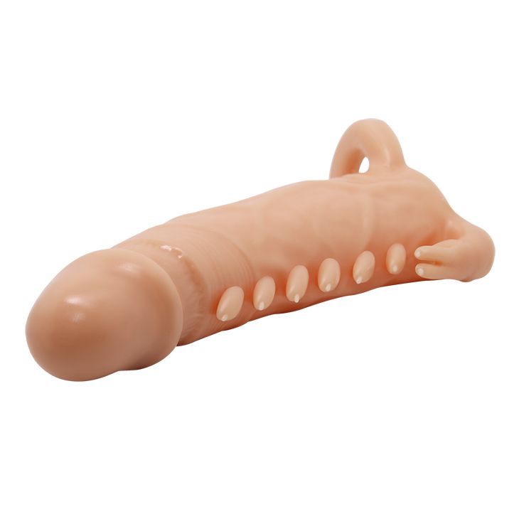 Телесная удлиняющая насадка Penis Sleeve Emmitt - 17 см. 4