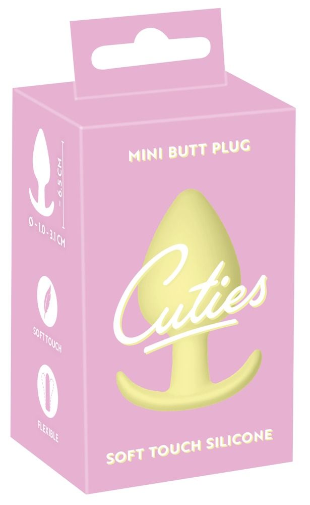 Жёлтая анальная втулка Mini Butt Plug - 6 см. 2