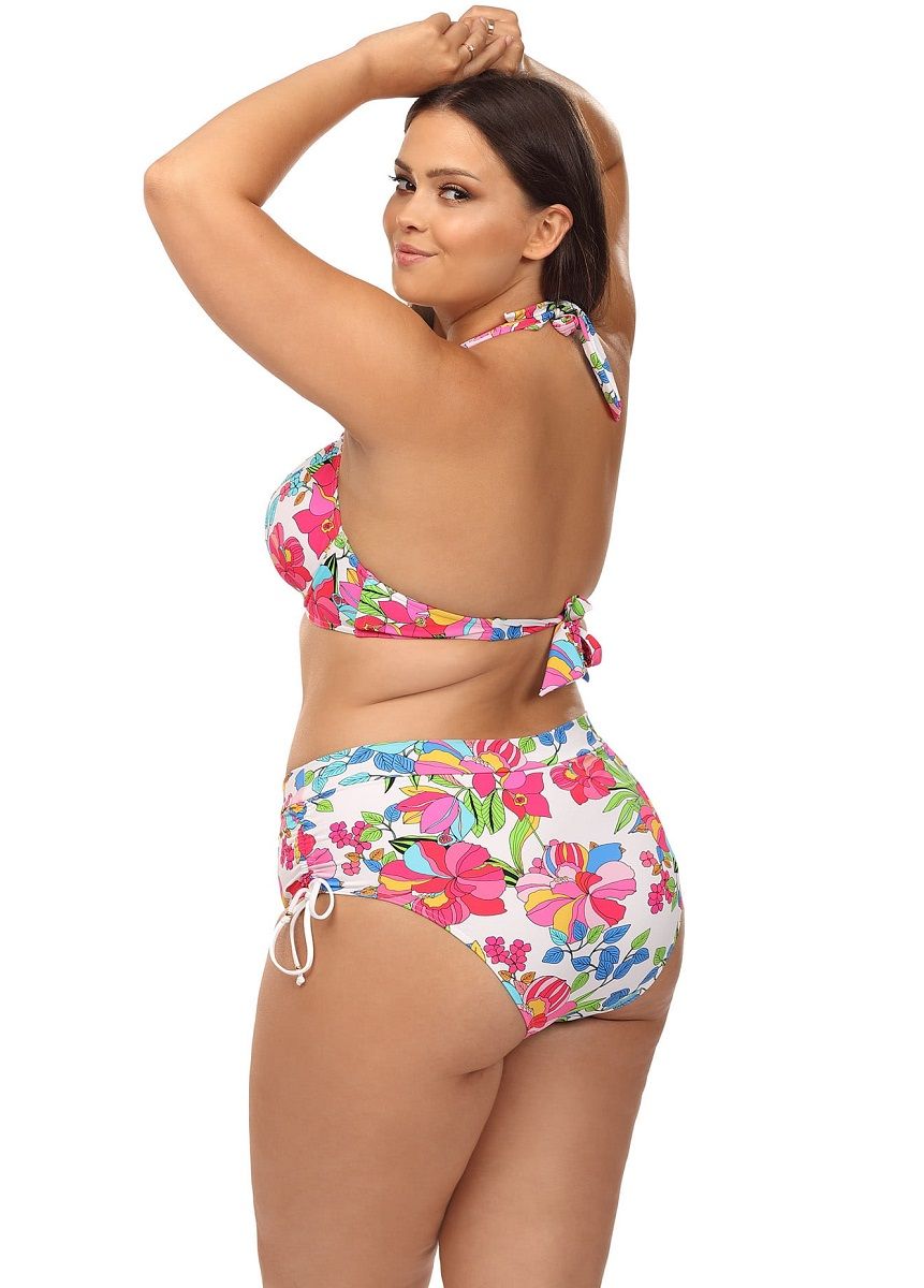 Купальник plus size с ярким цветочным принтом 2