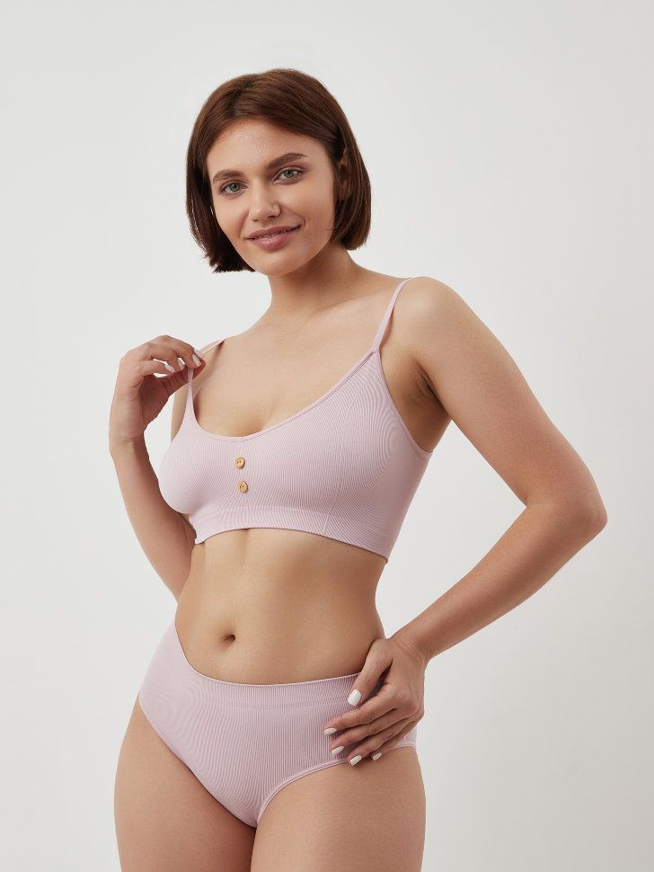 Эко-бюстгальтер в мелкий рубчик Eco-wear 2