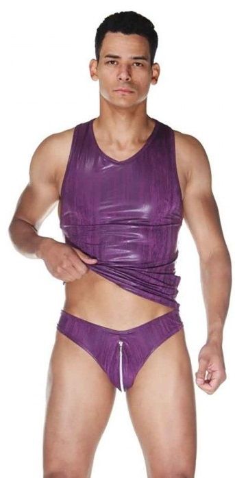 Комплект мужской: майка и слипы на молнии 1