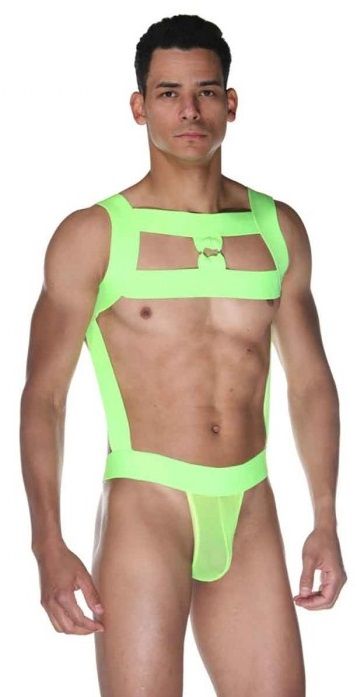 Стильное мужское боди на широких лямках 1