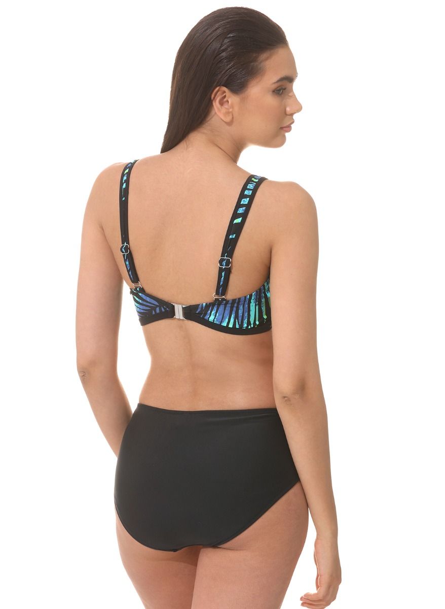 Раздельный купальник: принтованный лиф и высокие плавки 8