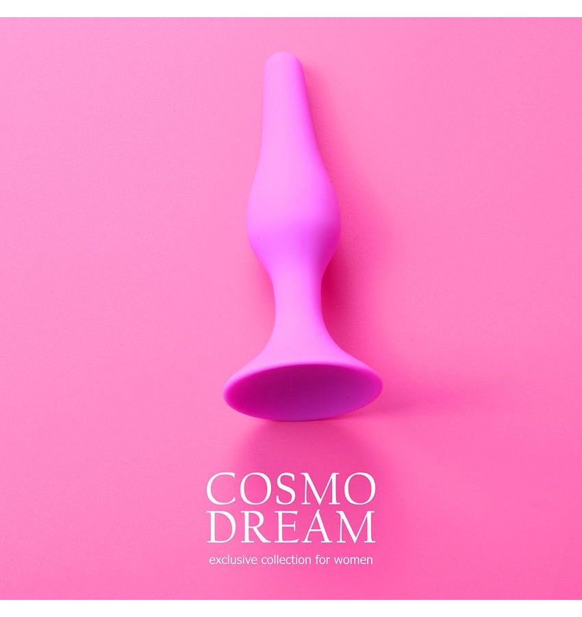 Розовая анальная втулка с ограничителем - 10 см. 4