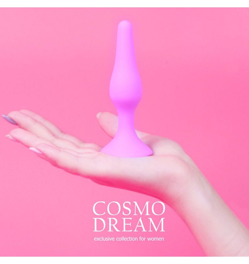 Розовая анальная втулка с ограничителем - 10 см. 5