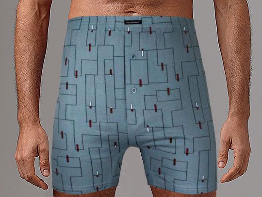 Мужские трусы plus size с принтом в виде лабиринта 2
