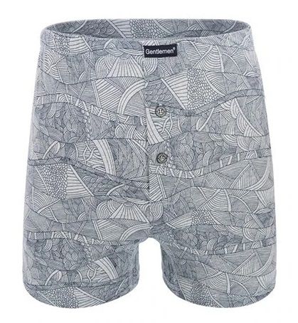 Хлопковые трусы-боксеры свободного кроя с фантазийным принтом 1