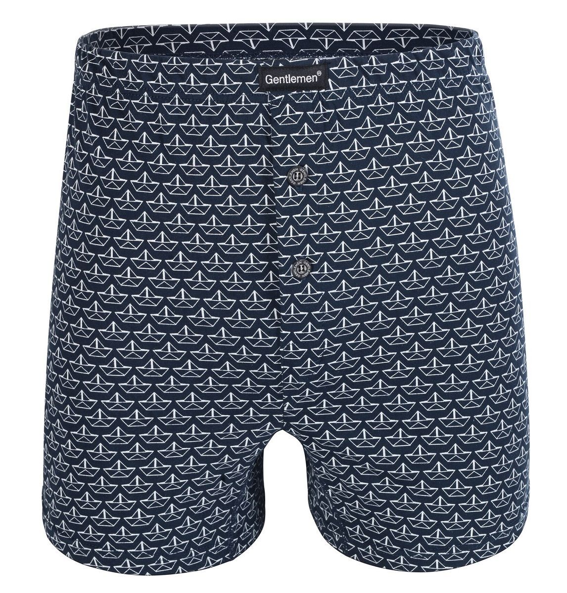 Хлопковые боксеры с принтом в виде бумажных корабликов 1