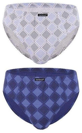Мужские трусы-слип с ромбовидным узором - 2 шт. 1