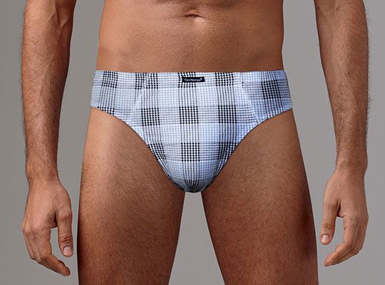 Комплект из двух клетчатых трусов-слипов 2