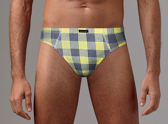 Комплект из двух клетчатых трусов-слипов 3