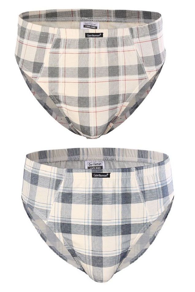 Набор из двух клетчатых хлопковых трусов-слипов 1