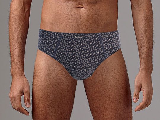 Мужские трусы-слипы с геометрическим рисунком 1