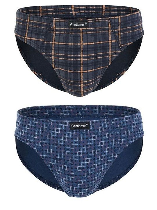 Набор из 2 трусов-слипов - в клетку и с принтом 1