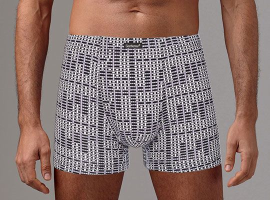 Мужские трусы-боксеры с принтом-рогожкой 1