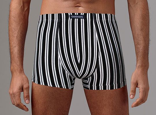 Черно-белые мужские трусы-боксеры 1
