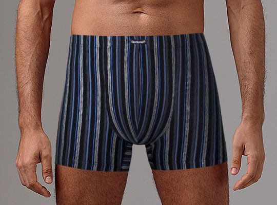 Мужские трусы-боксеры в цветную вертикальную полоску 1