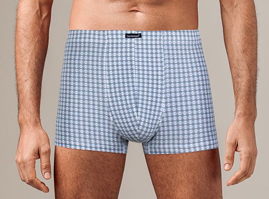 Мужские трусы-боксеры с полосками и точками 1