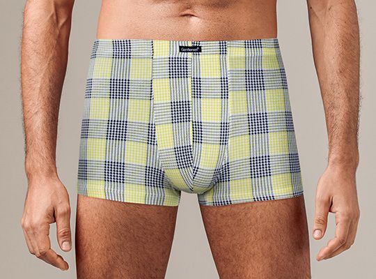 Мужские трусы-боксеры в цветную клетку 2