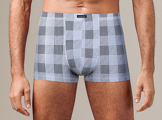 Мужские трусы-боксеры в цветную клетку 1