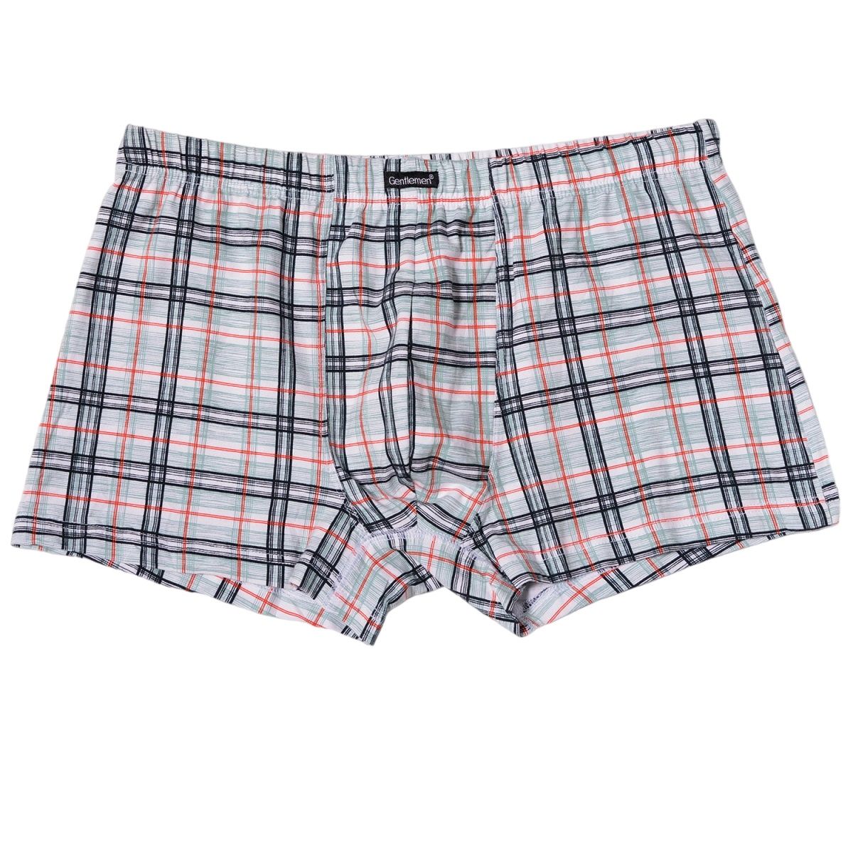 Облегающие мужские трусы-боксеры с принтом в клетку 2