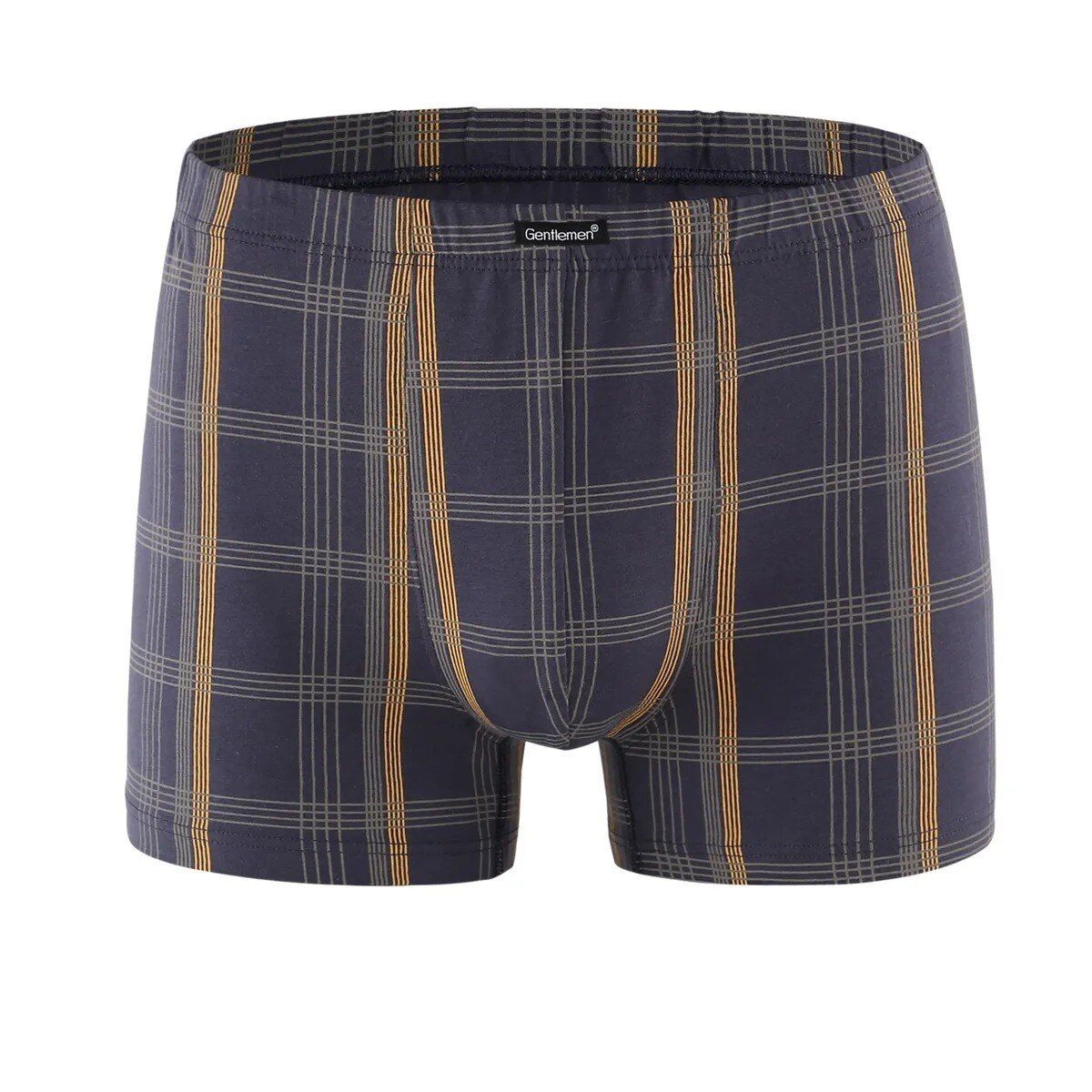 Мужские трусы-боксеры в клетку из высококачественного хлопка 2