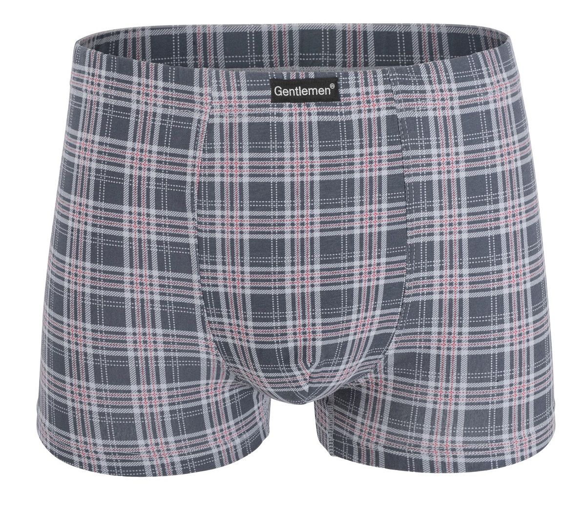 Мужские трусы-боксеры в клетку из хлопкового материала 1