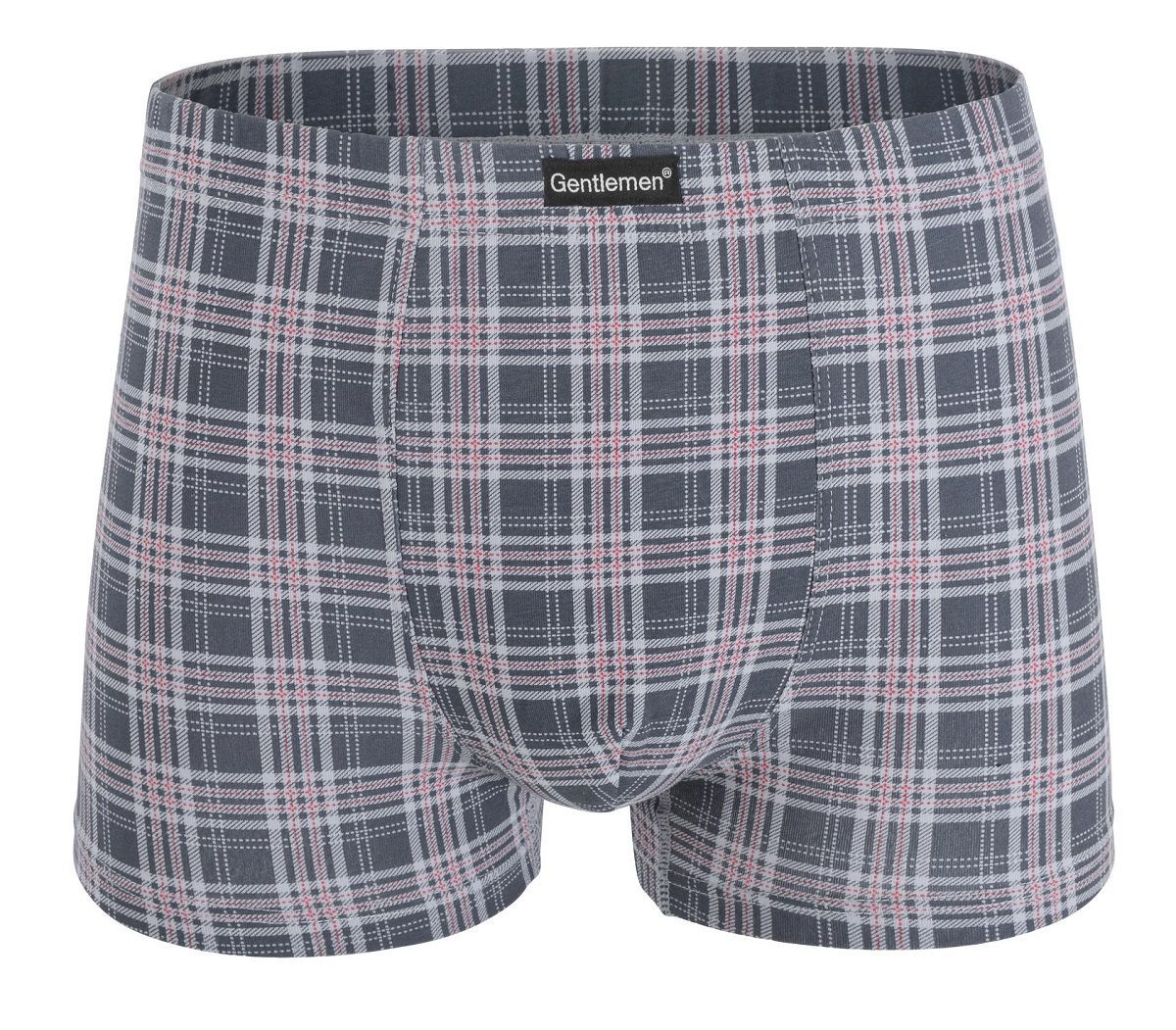 Мужские трусы-боксеры plus size в клетку из хлопкового материала 1