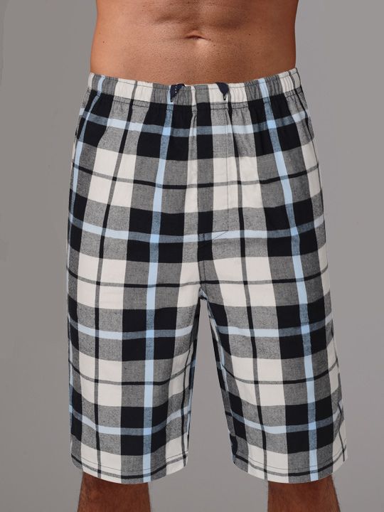 Хлопковые удлиненные шорты в клетку 1