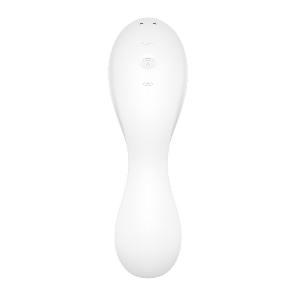 Белый вибратор 3-в-1 Curvy Trinity 5+ 4