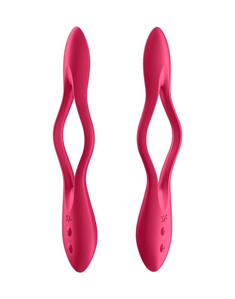 Красный многофункциональный вибратор для пар Satisfyer Elastic Joy 2