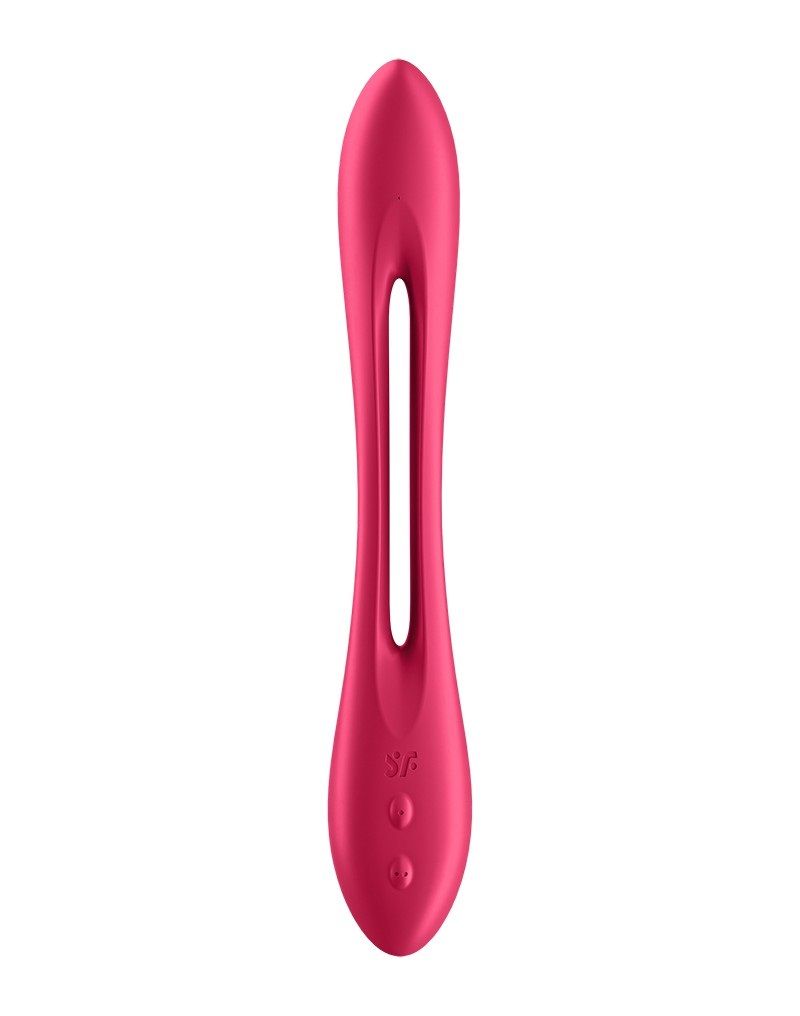 Красный многофункциональный вибратор для пар Satisfyer Elastic Joy 3