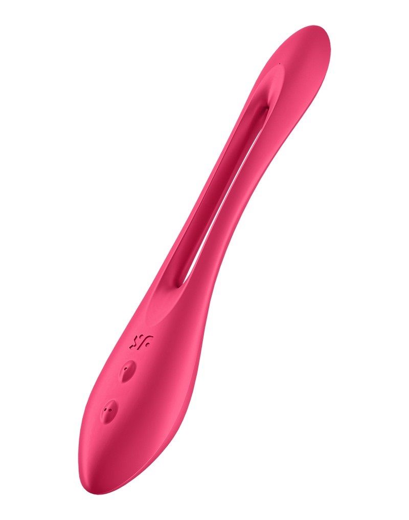 Красный многофункциональный вибратор для пар Satisfyer Elastic Joy 1