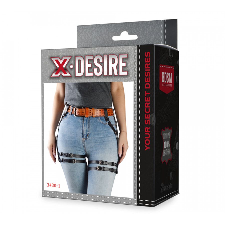 Черные гартеры "Афина" под ремень 3