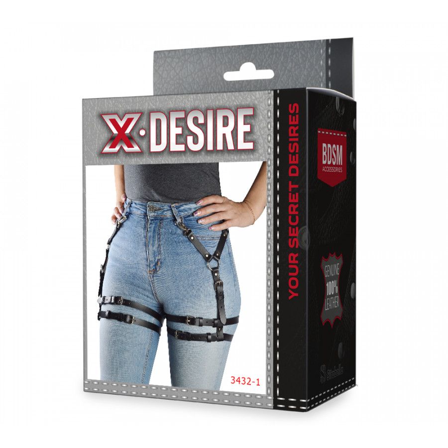 Черные гартеры "Калипсо" с карабинами 2