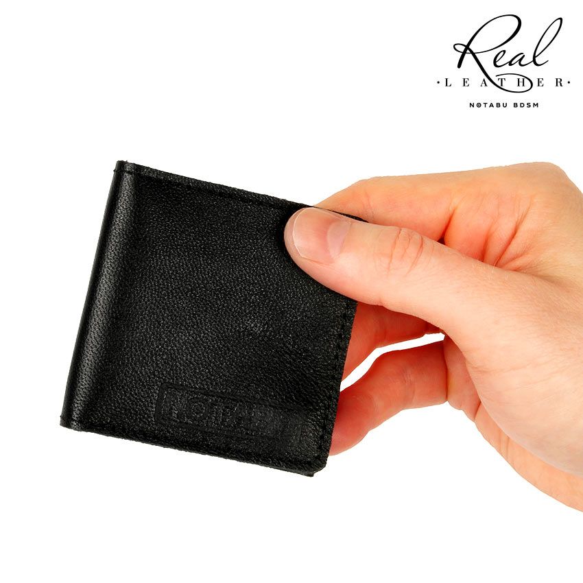Черный кожаный кондомхолдер Notabu 3