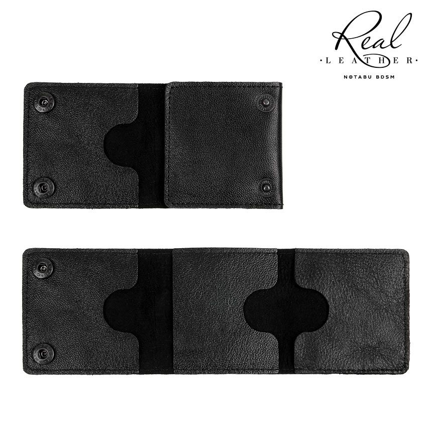 Черный кожаный кондомхолдер Notabu 4