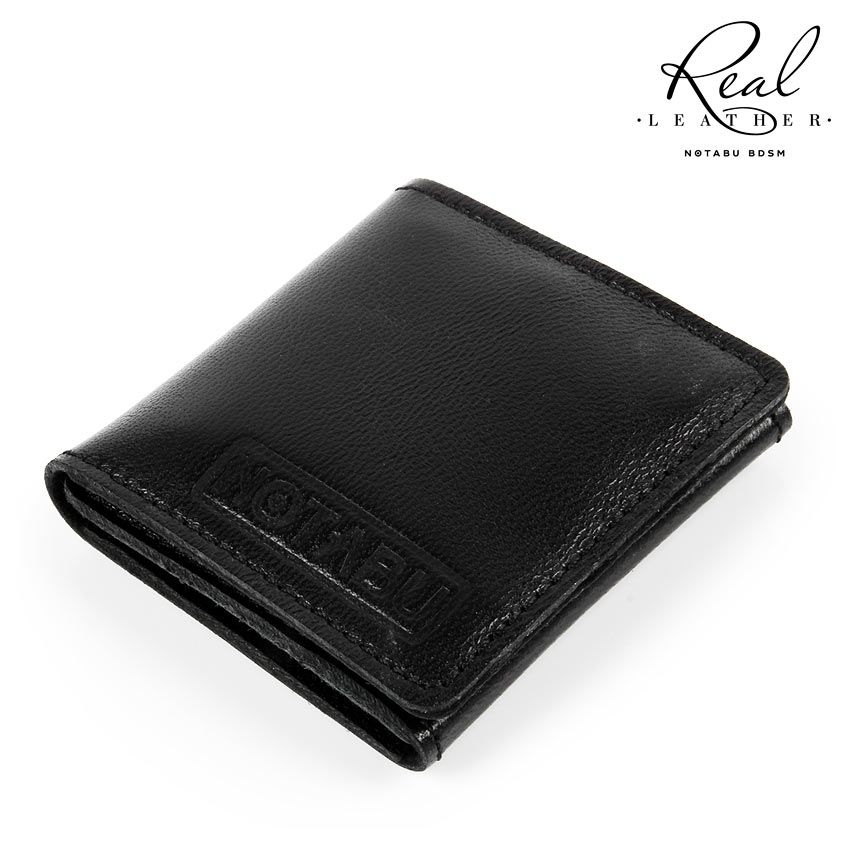 Черный кожаный кондомхолдер Notabu 1