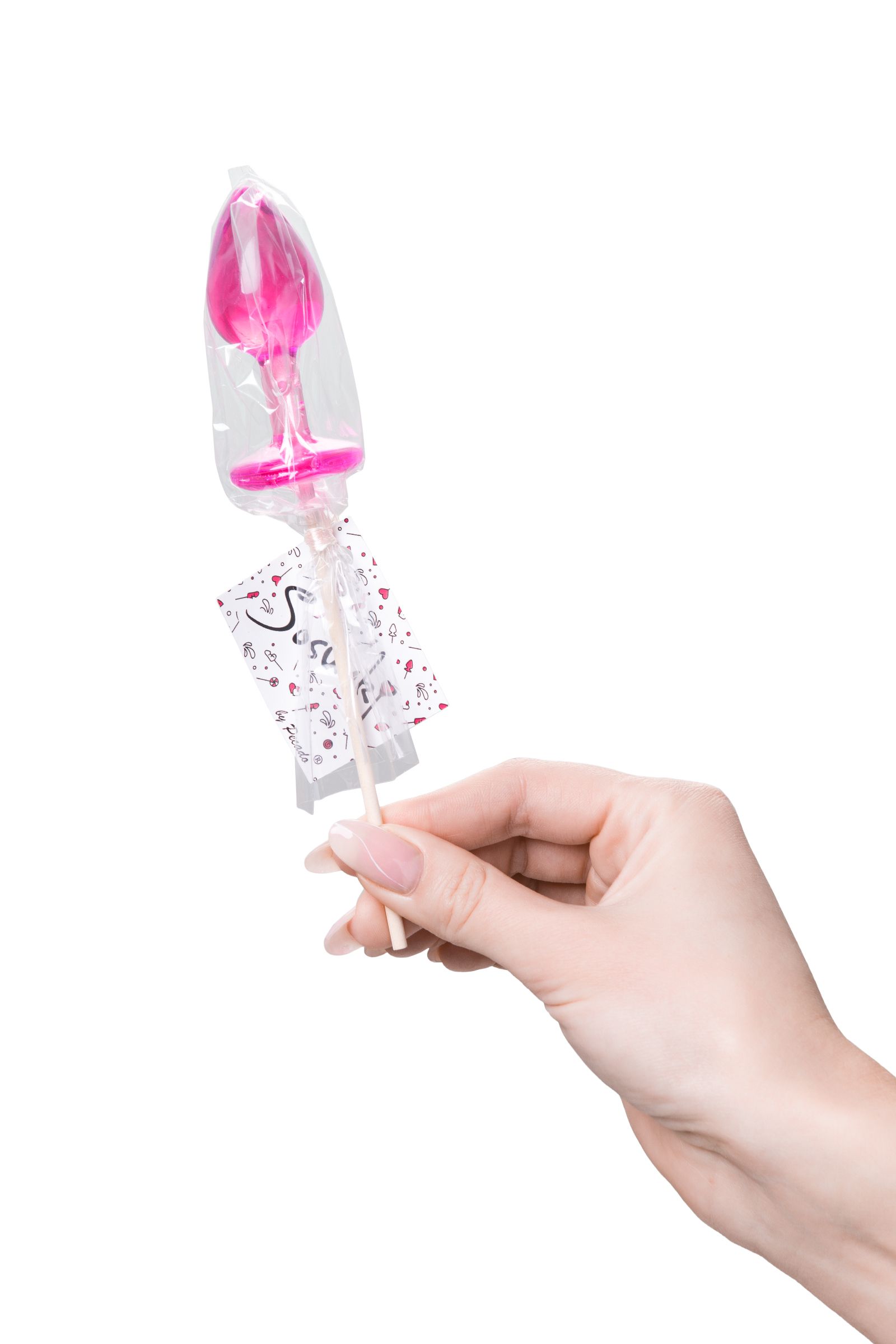 Розовый леденец  в форме анальной втулки со вкусом айриш крим - 29 гр. 3