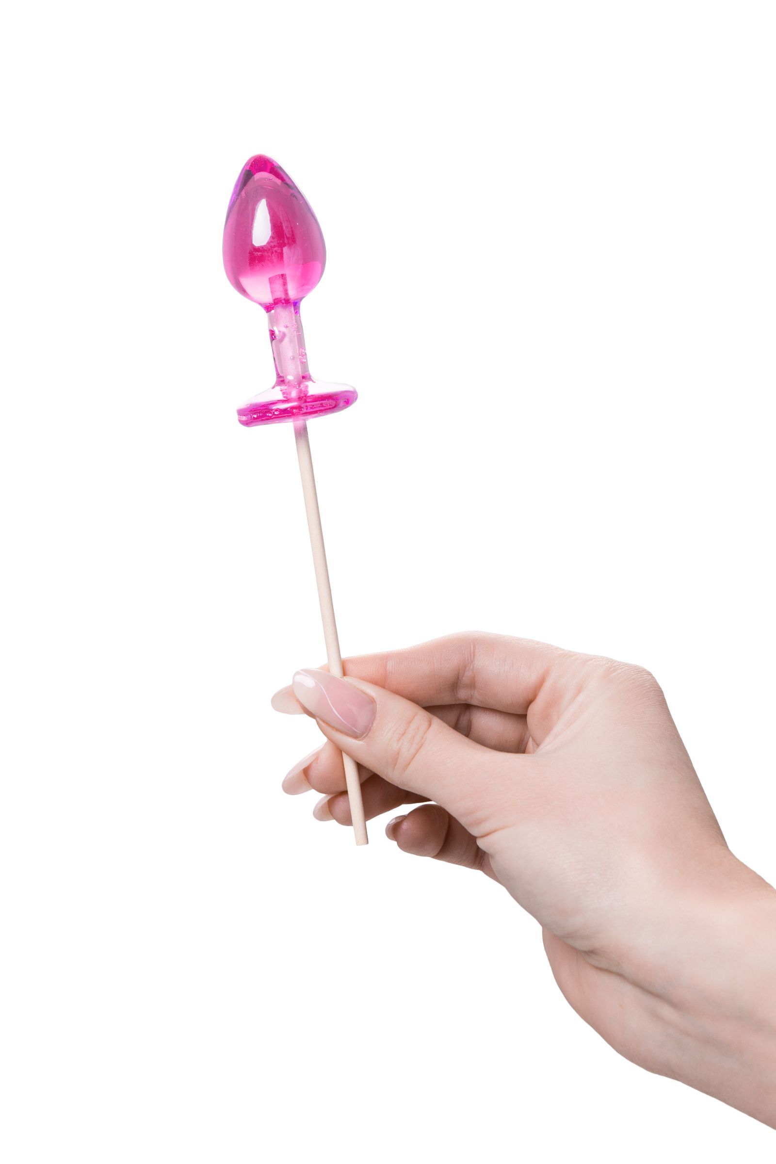 Розовый леденец  в форме анальной втулки со вкусом айриш крим - 29 гр. 4