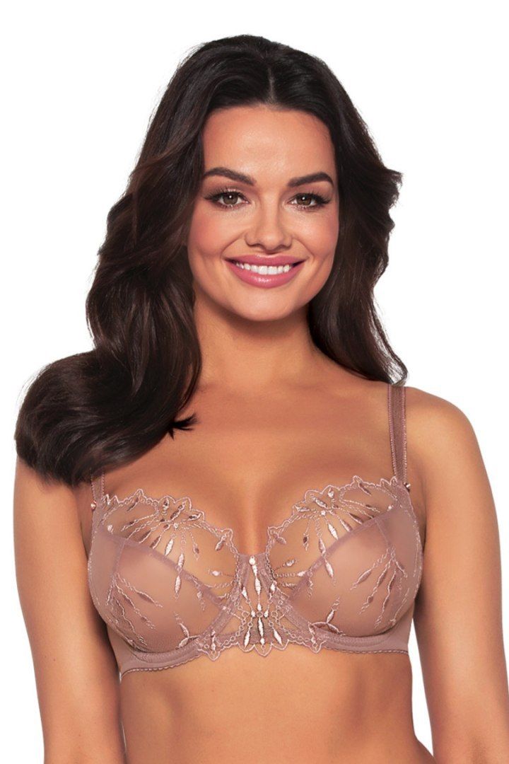 Бюстгальтер с шитыми мягкими чашками с вышивкой 4