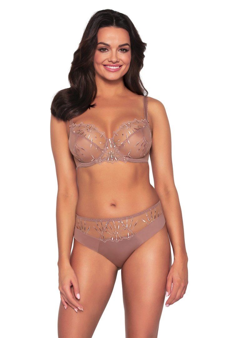 Бюстгальтер с шитыми мягкими чашками с вышивкой 5